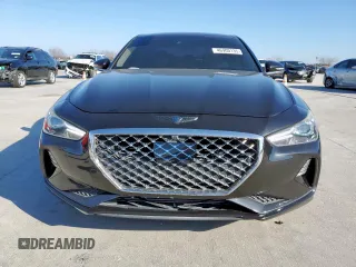 2019 Genesis G70 Advanced with VIN KMTG34LE1KU027824, listed as a Copart auction lot 46900135 with 42,325 mi miles and Salvage title. Bid and sale history available at DreamBid. Image 5.
