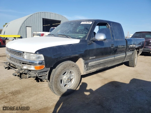 1999 Chevrolet Silverado 1500 LS with VIN 2GCEC19W9X1294300, listed as a Copart auction lot 77176754 with 0 mi miles and Salvage Title. Bid and sale history available at carsss.com. Image 1.