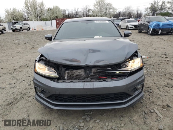 2017 Volkswagen Jetta GLI with VIN 3VW4T7AJ6HM337108, listed as a Copart auction lot 51537905 with 66,823 mi miles and Salvage title. Bid and sale history available at DreamBid. Image 5.