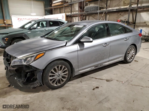 2015 Hyundai Sonata 2.4L Sport with VIN 5NPE34AF8FH199236, listed as a Copart auction lot 44051315 with 144,802 mi miles and Salvage Title. Bid and sale history available at carsss.com. Image 1.