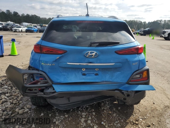 2018 Hyundai Kona Limited with VIN KM8K33A58JU147023, listed as a Copart auction lot 45004025 with 112,087 mi miles and Salvage Title. Bid and sale history available at carsss.com. Image 6.