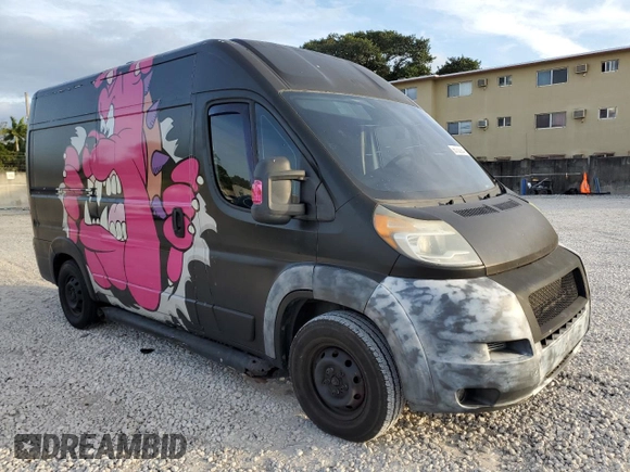 2014 Ram ProMaster Cargo with VIN 3C6TRVBG5EE102202, listed as a Copart auction lot 85702064 with 107,484 mi miles and Salvage Title. Bid and sale history available at DreamBid. Image 4.