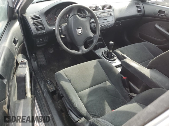 2003 Honda Civic EX with VIN 1HGEM21953L067345, listed as a Copart auction lot 43587705 with Not Provided miles and Salvage Title. Bid and sale history available at DreamBid. Image 8.