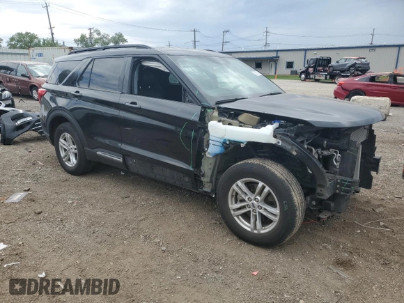 2023 Ford Explorer XLT with VIN 1FMSK8DH3PGA58229, listed as a Copart auction lot 58571525 with 64,536 mi miles and Salvage title. Bid and sale history available at DreamBid. Image 4.