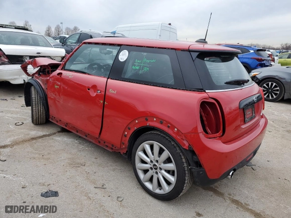 2021 MINI Hardtop 2 Door Cooper with VIN WMWXR3C07M2N12847, listed as a Copart auction lot 38071464 with 16,786 mi miles and Salvage Title. Bid and sale history available at carsss.com. Image 2.