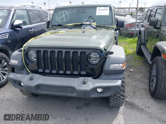 2020 Jeep Wrangler Unlimited Sport S с VIN 1C4HJXDG6LW285952, выставлен на аукционе IAAI как лот 41666200 с пробегом 37 089 миль миль и . История ставок и продаж доступна на DreamBid. Изображение 12.