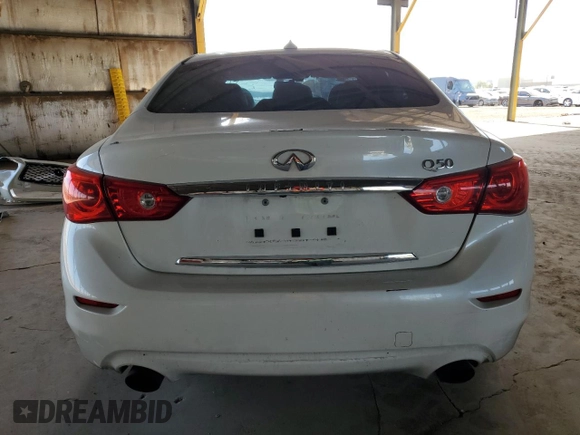 2017 Infiniti Q50 Premium with VIN JN1EV7AP3HM743044, listed as a Copart auction lot 52437985 with 116,193 mi miles and Salvage Title. Bid and sale history available at carsss.com. Image 6.