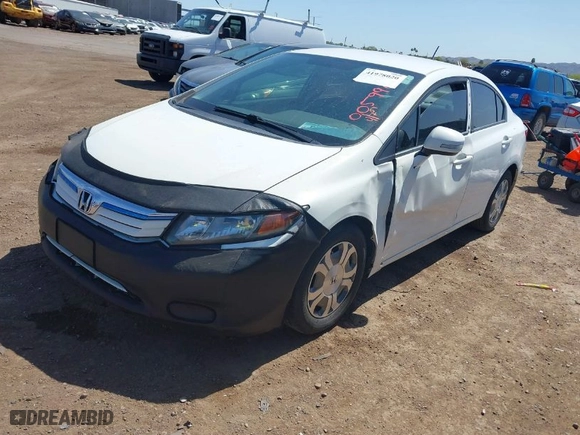 2012 Honda Civic Hybrid with VIN JHMFB4F24CS005990, listed as a IAAI auction lot 41978020 with 164,915 mi miles. Bid and sale history available at carsss.com. Image 2.