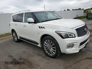 2016 Infiniti QX80 with VIN JN8AZ2NCXG9401865, listed as a Copart auction lot 70574004 with 111,335 mi miles and Salvage Title. Bid and sale history available at DreamBid. Image 4.
