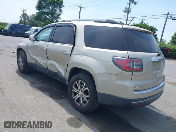 2014 GMC Acadia SLT z VIN 1GKKRRKD0EJ194862, wystawiony jako IAAI lot #42145057 z przebiegiem 164 998 mil mil oraz . Historia ofert i sprzedaży dostępna na DreamBid. Obrazek 3.