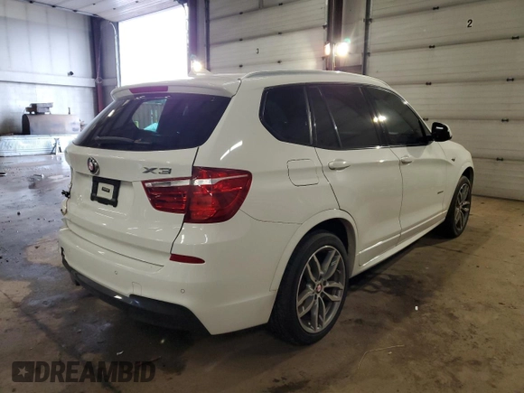 2017 BMW X3 xDrive28i with VIN 5UXWX9C38H0W66825, listed as a Copart auction lot 86734694 with 99,251 mi miles and Salvage Title. Bid and sale history available at DreamBid. Image 3.