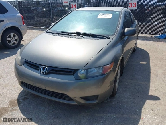 2007 Honda Civic Cpe LX with VIN 2HGFG12627H578430, listed as a IAAI auction lot 41918779 with 207,924 mi miles. Bid and sale history available at carsss.com. Image 6.