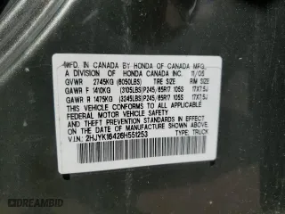 2006 Honda Ridgeline RTS with VIN 2HJYK16426H551253, listed as a Copart auction lot 70634094 with 263,284 mi miles and Non Repairable. Bid and sale history available at carsss.com. Image 12.