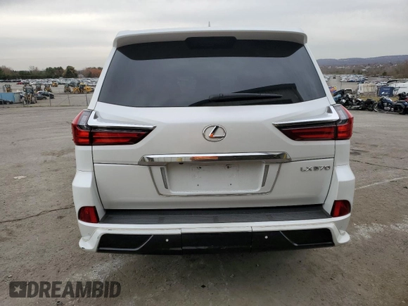 2017 Lexus LX with VIN JTJHY7AX7H4247677, listed as a Copart auction lot 80441714 with 76,656 mi miles and Salvage Title. Bid and sale history available at carsss.com. Image 6.