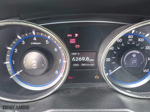 2013 Hyundai Sonata GLS with VIN 5NPEB4AC1DH577614, listed as a IAAI auction lot 42010925 with 95,518 mi miles. Bid and sale history available at carsss.com. Image 7.
