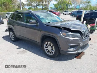 2021 Jeep Cherokee Latitude Lux with VIN 1C4PJLMX8MD135018, listed as a IAAI auction lot 41678234 with 110,318 mi miles. Bid and sale history available at carsss.com. Image 1.