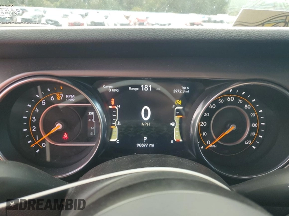 2020 Jeep Wrangler Unlimited Willys with VIN 1C4HJXDG7LW234492, listed as a Copart auction lot 85474054 with 90,897 mi miles and Non repairable. Bid and sale history available at DreamBid. Image 9.