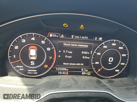 2017 Audi Q7 Premium Plus with VIN WA1LAAF72HD029521, listed as a Copart auction lot 63348245 with 125,506 mi miles and Clean title. Bid and sale history available at DreamBid. Image 9.