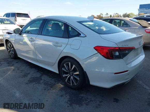 2023 Honda Civic Sedan EX with VIN 2HGFE1F76PH314765, listed as a IAAI auction lot 41862306 with 27,588 mi miles. Bid and sale history available at carsss.com. Image 3.