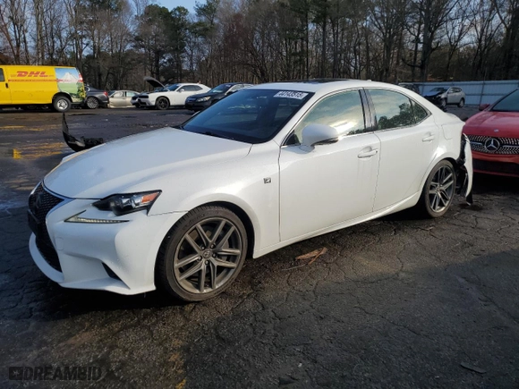 2016 Lexus IS 350 with VIN JTHBE1D26G5023094, listed as a Copart auction lot 44143515 with 104,522 mi miles and Salvage Title. Bid and sale history available at carsss.com. Image 1.