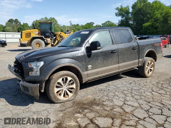 2015 Ford F-150 XLT with VIN 1FTEW1EG9FFC53288, listed as a Copart auction lot 52575555 with 118,816 mi miles and Salvage title. Bid and sale history available at DreamBid. Image 1.