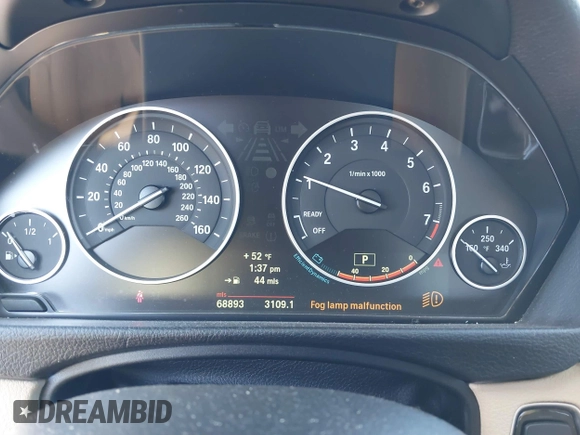 2012 BMW 3 Series 328i with VIN WBA3A5C58CF256254, listed as a IAAI auction lot 41676209 with 68,893 mi miles. Bid and sale history available at carsss.com. Image 7.