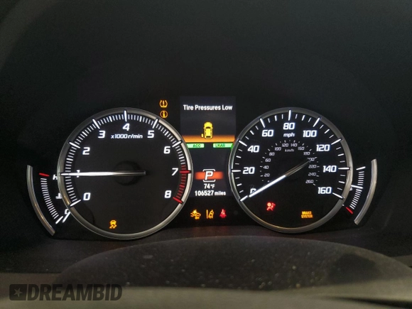 2017 Acura MDX Advance with VIN 5FRYD4H82HB001719, listed as a Copart auction lot 54055205 with 106,527 mi miles and Salvage title. Bid and sale history available at DreamBid. Image 9.