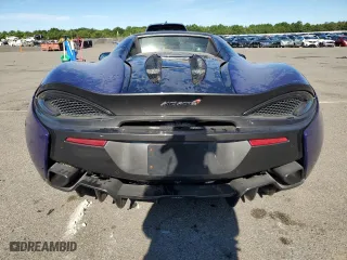2018 McLaren 570S with VIN SBM13FAA8JW005006, listed as a Copart auction lot 59641834 with 38,683 mi miles and Salvage Title. Bid and sale history available at carsss.com. Image 6.