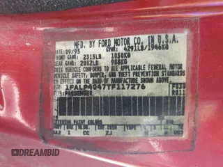 1996 Ford Mustang with VIN 1FALP4047TF117276, listed as a Copart auction lot 71978234 with 162,117 mi miles and Salvage Title. Bid and sale history available at carsss.com. Image 14.