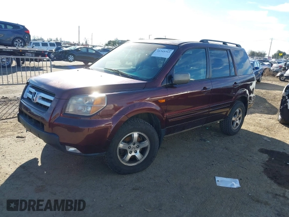 2007 Honda Pilot EX-L with VIN 2HKYF18677H524713, listed as a IAAI auction lot 41345312 with 169,957 mi miles and . Bid and sale history available at DreamBid. Image 2.