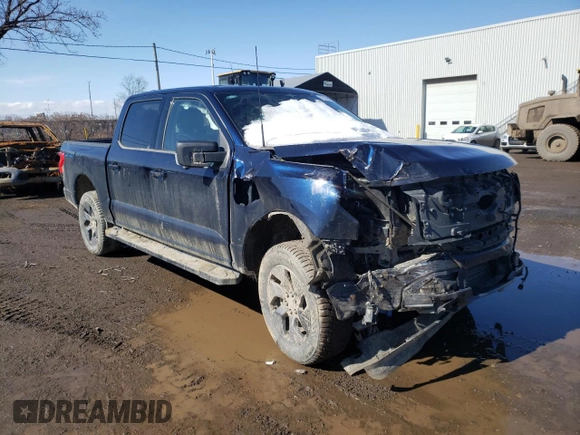 2023 Ford F-150 Lightning Pro with VIN 1FT6W1EV4PWG24488, listed as a Copart auction lot 51523945 with Not provided miles and Salvage title. Bid and sale history available at DreamBid. Image 4.