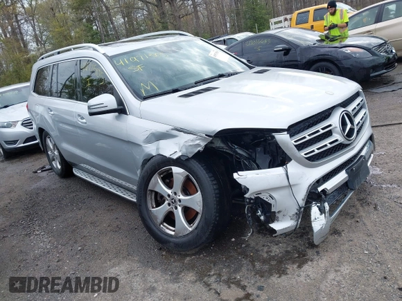 2017 Mercedes-Benz GLS 450 with VIN 4JGDF6EE9HA787099, listed as a IAAI auction lot 41971505 with 80,159 mi miles and . Bid and sale history available at DreamBid. Image 1.