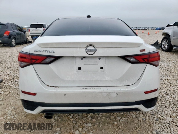 2024 Nissan Sentra SR with VIN 3N1AB8DV2RY382265, listed as a Copart auction lot 58528095 with 20,314 mi miles and Salvage title. Bid and sale history available at DreamBid. Image 6.
