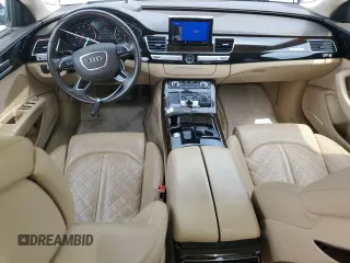 2015 Audi A8 L 4.0T with VIN WAU32AFD9FN024605, listed as a Copart auction lot 52086125 with 70,730 mi miles and Salvage Title. Bid and sale history available at carsss.com. Image 8.