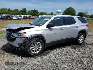 2018 Chevrolet Traverse LS z VIN 1GNERFKW2JJ164093, wystawiony jako Copart lot #56540175 z przebiegiem 74 518 mil mil oraz Szkoda całkowita • Salvage title. Historia ofert i sprzedaży dostępna na DreamBid. Obrazek 1.