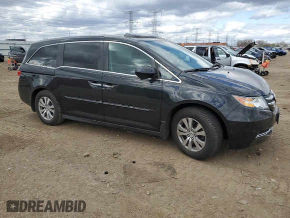 2015 Honda Odyssey EX-L with VIN 5FNRL5H61FB116578, listed as a Copart auction lot 53251415 with 148,497 mi miles and Salvage Title. Bid and sale history available at DreamBid. Image 4.