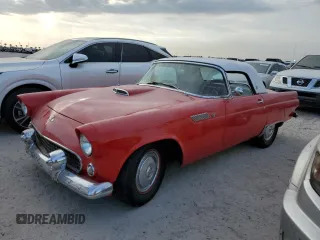 1955 Ford Thunderbird with VIN P5FH232488, listed as a Copart auction lot 76205064 with 5,608 mi miles and Salvage Title. Bid and sale history available at DreamBid. Image 1.
