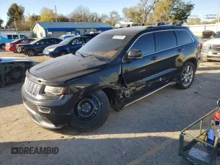 2015 Jeep Grand Cherokee Summit with VIN 1C4RJFJT8FC914553, listed as a Copart auction lot 80874384 with 202,250 mi miles and Salvage Title. Bid and sale history available at carsss.com. Image 1.