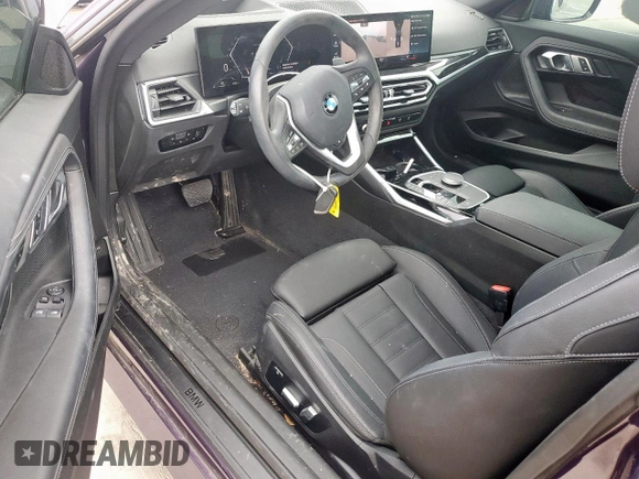 2023 BMW 2 Series 230i with VIN 3MW23CM05P8D73642, listed as a Copart auction lot 57884725 with 5,697 mi miles and Salvage title. Bid and sale history available at DreamBid. Image 8.