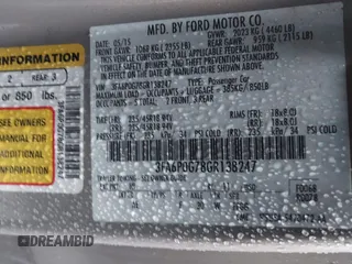 2016 Ford Fusion S with VIN 3FA6P0G78GR138247, listed as a IAAI auction lot 41570370 with 137,922 mi miles. Bid and sale history available at carsss.com. Image 9.