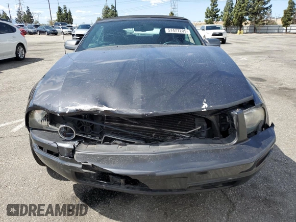 2007 Ford Mustang Deluxe with VIN 1ZVHT84N775242583, listed as a Copart auction lot 51477205 with Not Provided miles and Salvage Title. Bid and sale history available at carsss.com. Image 5.