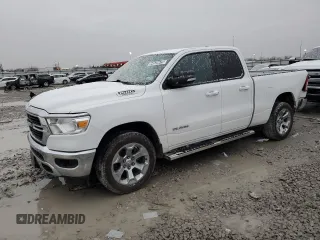 2021 Ram 1500 Big Horn with VIN 1C6SRFBT3MN539544, listed as a Copart auction lot 44525675 with 154,408 mi miles and Clean Title. Bid and sale history available at carsss.com. Image 1.