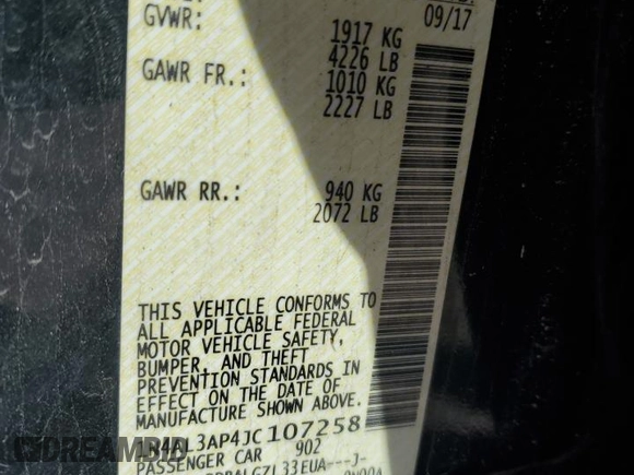 2018 Nissan Altima 2.5 S with VIN 1N4AL3AP4JC107258, listed as a Copart auction lot 49489475 with 0 mi miles and Salvage Title. Bid and sale history available at carsss.com. Image 14.