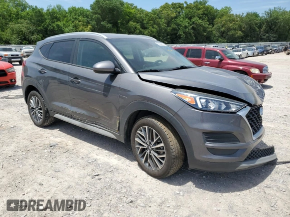 2020 Hyundai Tucson Sport with VIN KM8J33AL3LU230985, listed as a Copart auction lot 55344355 with 76,681 mi miles and Salvage title. Bid and sale history available at DreamBid. Image 4.