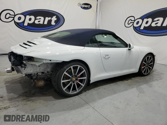 2015 Porsche 911 Carrera S with VIN WP0CB2A90FS154351, listed as a Copart auction lot 72019974 with 12,320 mi miles and Salvage Title. Bid and sale history available at carsss.com. Image 3.