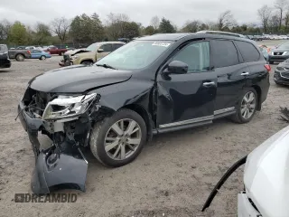2013 Nissan Pathfinder SL with VIN 5N1AR2MM9DC638749, listed as a Copart auction lot 80803724 with 172,675 mi miles and Salvage Title. Bid and sale history available at carsss.com. Image 1.