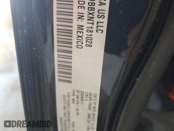 2022 Jeep Compass Latitude with VIN 3C4NJDBBXNT181028, listed as a Copart auction lot 53794695 with 16,712 mi miles and Salvage title. Bid and sale history available at DreamBid. Image 14.
