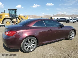 2010 Infiniti G37 Convertible with VIN JN1CV6FEXAM354478, listed as a Copart auction lot 63550574 with 112,836 mi miles and Salvage Title. Bid and sale history available at carsss.com. Image 3.