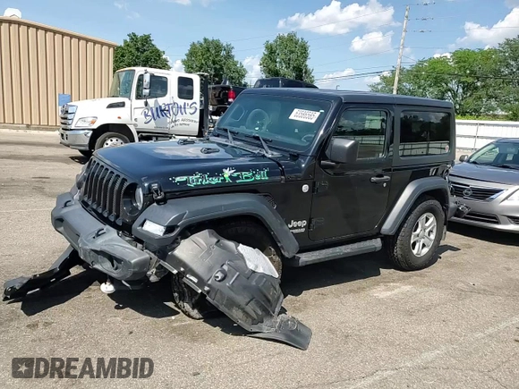 2020 Jeep Wrangler Sport with VIN 1C4GJXAG9LW203468, listed as a Copart auction lot 63586585 with 58,180 mi miles and Salvage title. Bid and sale history available at DreamBid. Image 14.