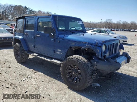 2010 Jeep Wrangler Unlimited Sahara with VIN 1J4HA5H11AL143608, listed as a Copart auction lot 46091715 with 480,747 mi miles and Salvage Title. Bid and sale history available at carsss.com. Image 4.